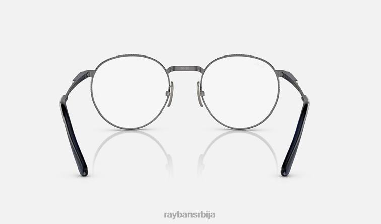 Ray-Ban роунд ии титанијумска оптика P0HP2164 наочаре углачан гунметал мушкарци