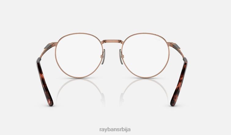 Ray-Ban роунд ии титанијумска оптика P0HP2165 наочаре углачано ружичасто злато мушкарци