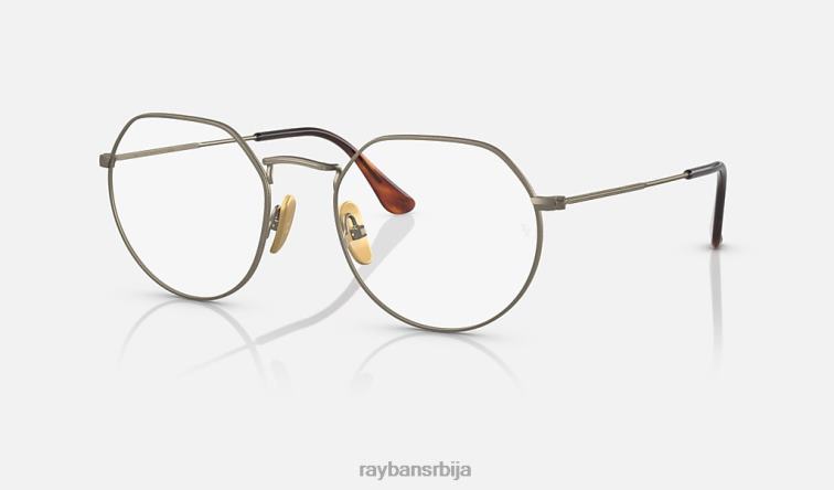Ray-Ban јацк титанијумска оптика P0HP2183 наочаре мат злато мушкарци
