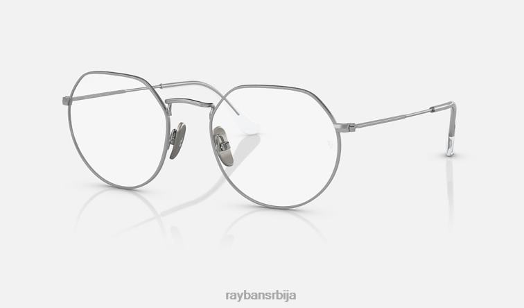 Ray-Ban јацк титанијумска оптика P0HP2184 наочаре углачано сребро мушкарци
