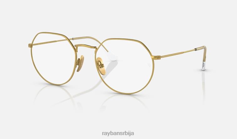 Ray-Ban јацк титанијумска оптика P0HP2185 наочаре углачано злато мушкарци