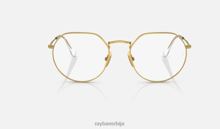 Ray-Ban јацк титанијумска оптика P0HP2185 наочаре углачано злато мушкарци
