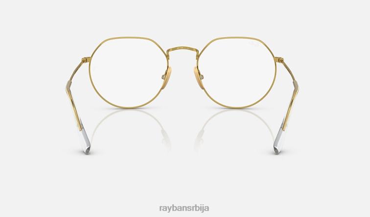 Ray-Ban јацк титанијумска оптика P0HP2185 наочаре углачано злато мушкарци
