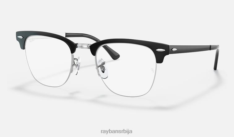 Ray-Ban цлубмастер метална оптика P0HP2195 наочаре углачано црно на сребру мушкарци