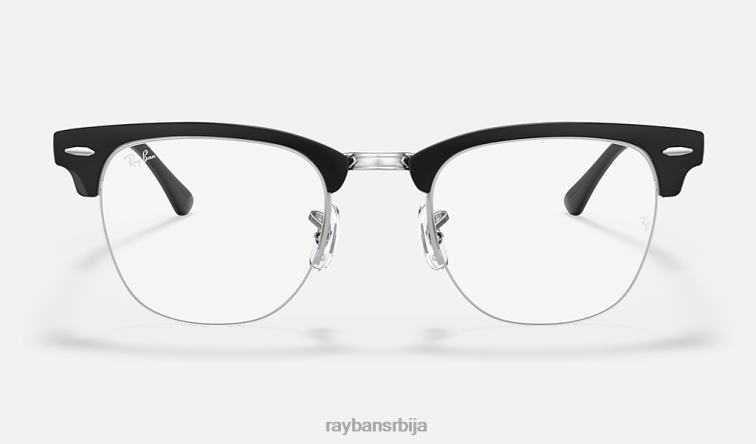 Ray-Ban цлубмастер метална оптика P0HP2195 наочаре углачано црно на сребру мушкарци