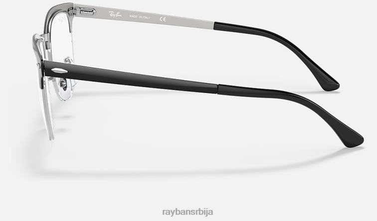 Ray-Ban цлубмастер метална оптика P0HP2195 наочаре углачано црно на сребру мушкарци