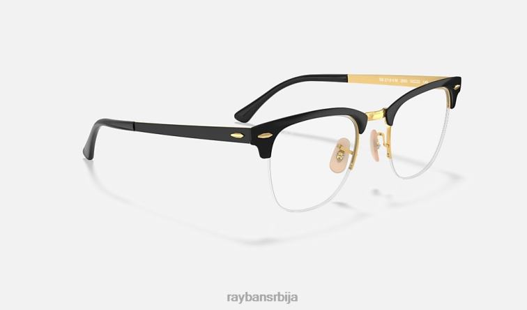 Ray-Ban цлубмастер метална оптика P0HP2196 наочаре углачано црно на злату мушкарци