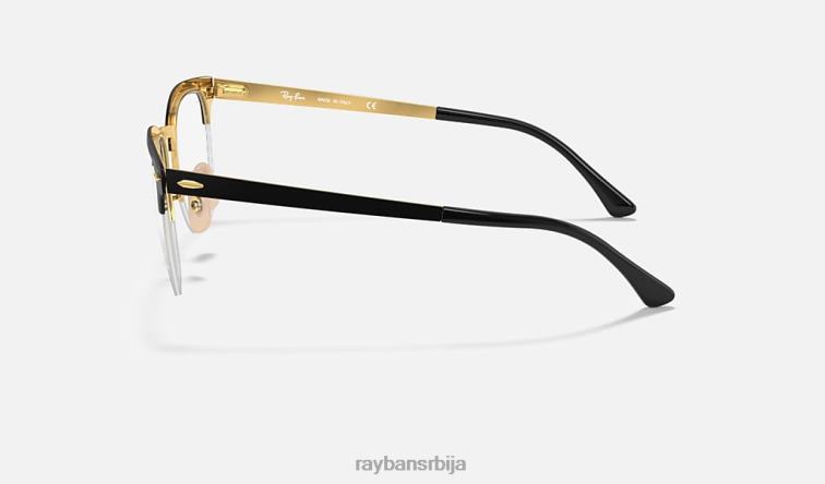 Ray-Ban цлубмастер метална оптика P0HP2196 наочаре углачано црно на злату мушкарци