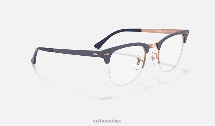 Ray-Ban цлубмастер метална оптика P0HP2197 наочаре углачано плаво мушкарци