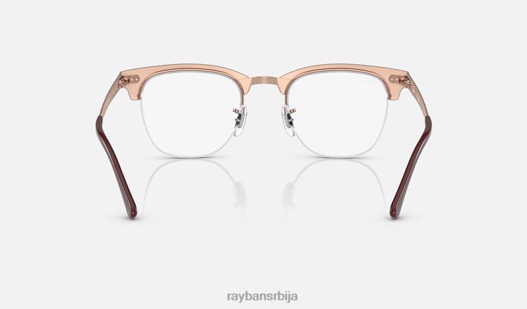 Ray-Ban цлубмастер метална оптика P0HP2199 наочаре углачан бордо на ружичастом злату мушкарци