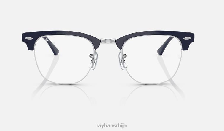 Ray-Ban цлубмастер метална оптика P0HP2200 наочаре углачано плаво на сребру мушкарци