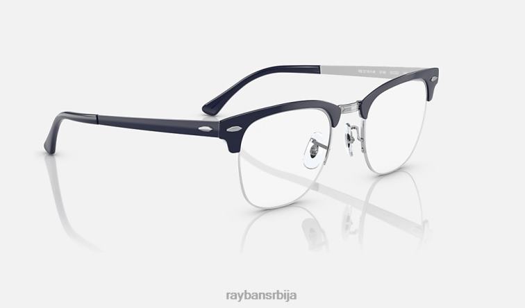 Ray-Ban цлубмастер метална оптика P0HP2200 наочаре углачано плаво на сребру мушкарци