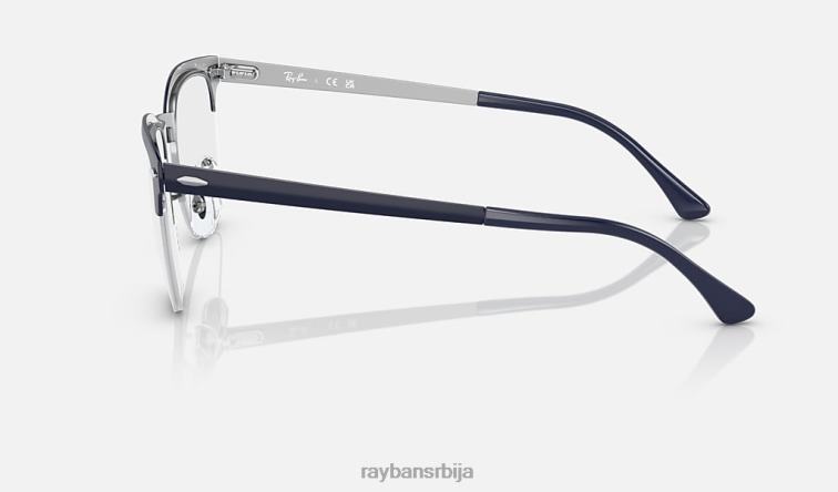 Ray-Ban цлубмастер метална оптика P0HP2200 наочаре углачано плаво на сребру мушкарци