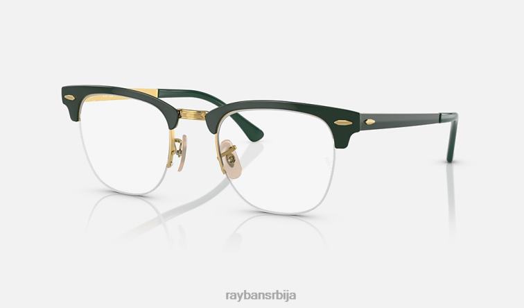 Ray-Ban цлубмастер метална оптика P0HP2201 наочаре углачано зелено на злату мушкарци