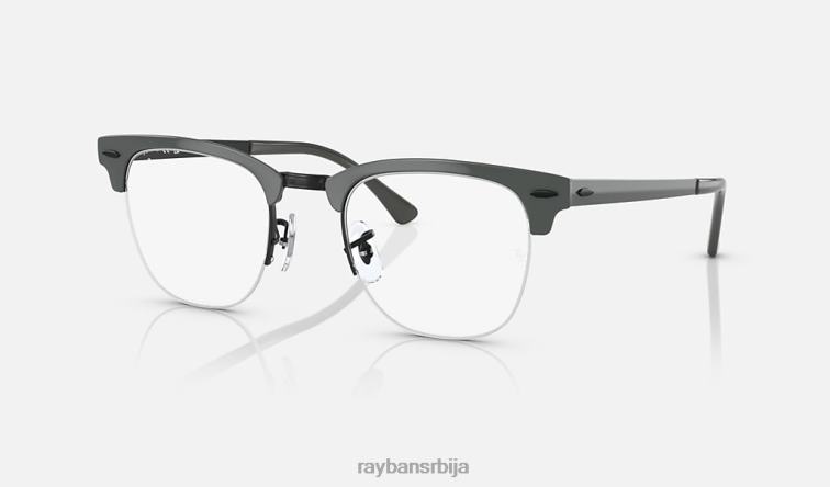 Ray-Ban цлубмастер метална оптика P0HP2202 наочаре углачано сиво на црно мушкарци