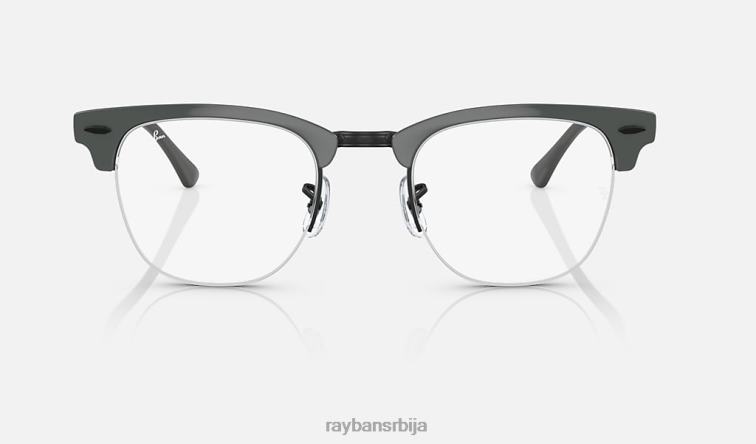 Ray-Ban цлубмастер метална оптика P0HP2202 наочаре углачано сиво на црно мушкарци