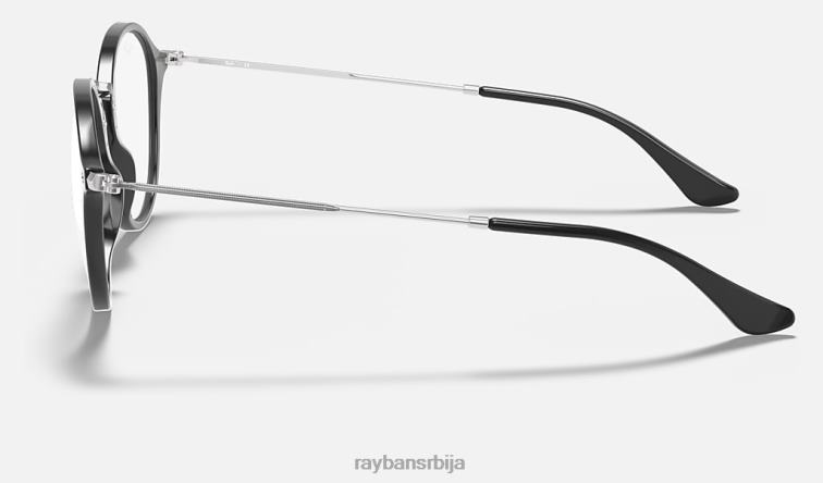 Ray-Ban оптика округлог флека P0HP2253 наочаре углачана црна мушкарци