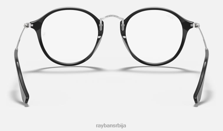 Ray-Ban оптика округлог флека P0HP2253 наочаре углачана црна мушкарци