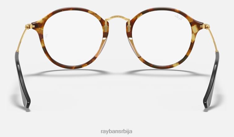 Ray-Ban оптика округлог флека P0HP2254 наочаре углачана пругаста хавана мушкарци