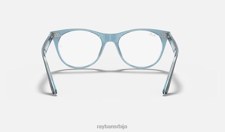 Ray-Ban ваифарер ии оптика P0HP2333 наочаре углачана хавана на светло плавој боји мушкарци
