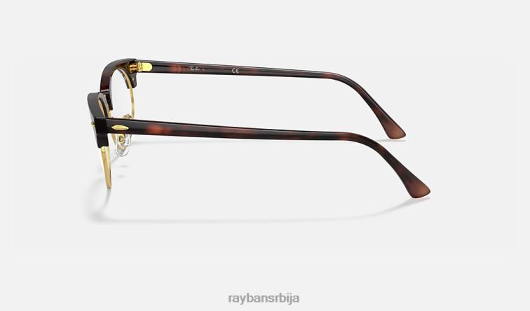 Ray-Ban цлубмастер овална оптика P0HP2396 наочаре углачана корњача мушкарци