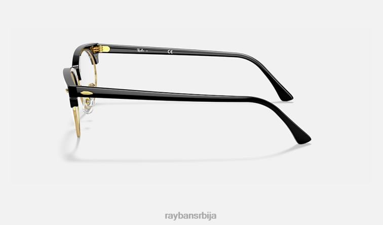 Ray-Ban цлубмастер овална оптика P0HP2397 наочаре углачана црна мушкарци