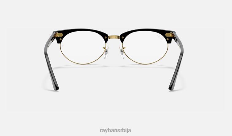 Ray-Ban цлубмастер овална оптика P0HP2397 наочаре углачана црна мушкарци