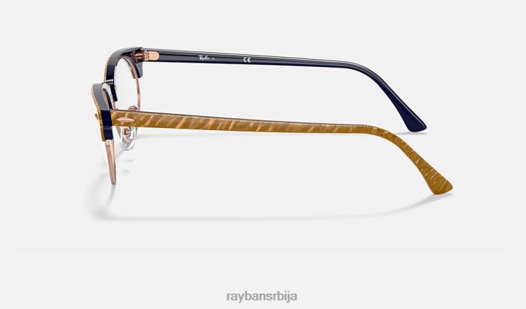 Ray-Ban цлубмастер овална оптика P0HP2398 наочаре углачана беж мушкарци