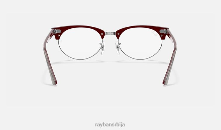 Ray-Ban цлубмастер овална оптика P0HP2399 наочаре углачан светло сив мушкарци