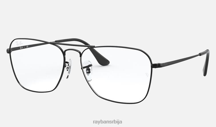 Ray-Ban караван оптика P0HP2437 наочаре углачана црна мушкарци