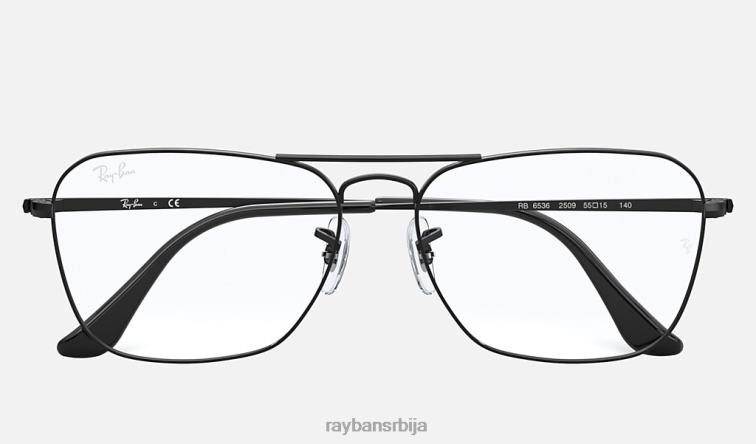 Ray-Ban караван оптика P0HP2437 наочаре углачана црна мушкарци