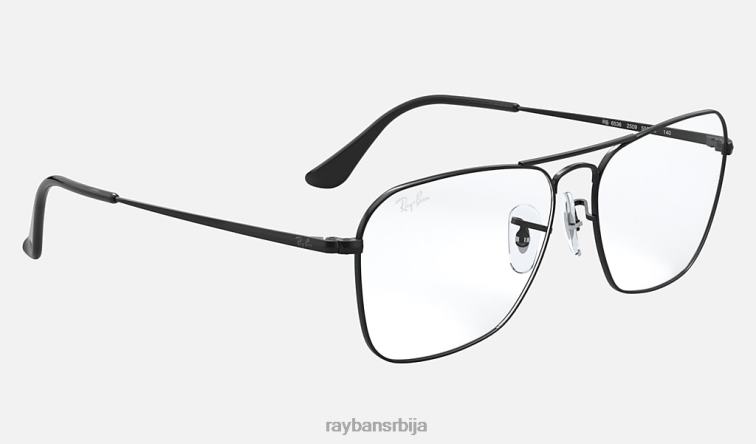 Ray-Ban караван оптика P0HP2437 наочаре углачана црна мушкарци