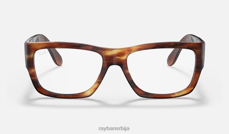 Ray-Ban номадска оптика P0HP2440 наочаре углачана пругаста хавана мушкарци