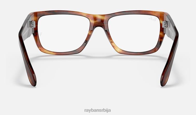 Ray-Ban номадска оптика P0HP2440 наочаре углачана пругаста хавана мушкарци