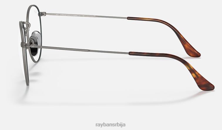 Ray-Ban округла титанијумска оптика P0HP2443 наочаре углачан гунметал мушкарци