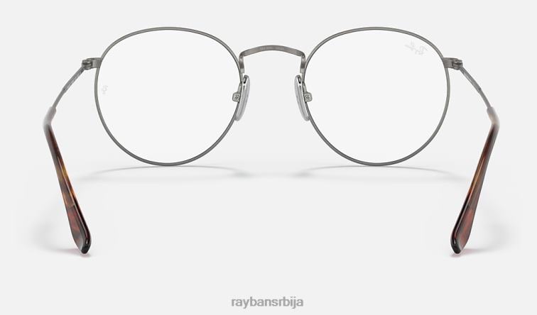 Ray-Ban округла титанијумска оптика P0HP2443 наочаре углачан гунметал мушкарци