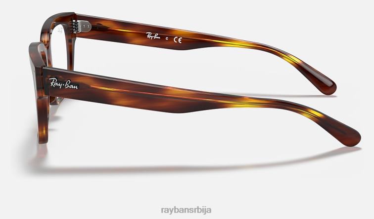 Ray-Ban јеффреи оптицс P0HP2478 наочаре углачана пругаста црвена хавана мушкарци
