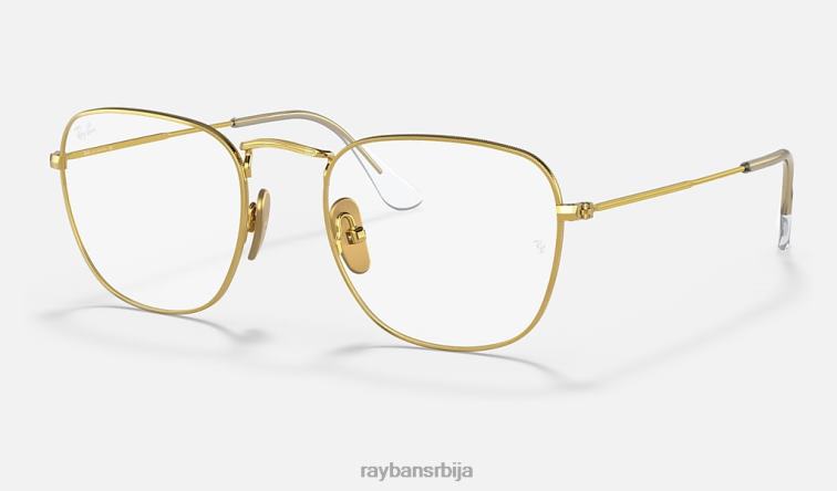 Ray-Ban искрена титанијумска оптика P0HP2486 наочаре углачано злато мушкарци