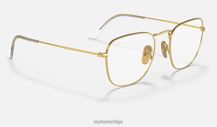 Ray-Ban искрена титанијумска оптика P0HP2486 наочаре углачано злато мушкарци