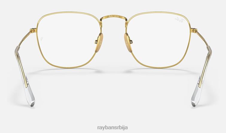 Ray-Ban искрена титанијумска оптика P0HP2486 наочаре углачано злато мушкарци