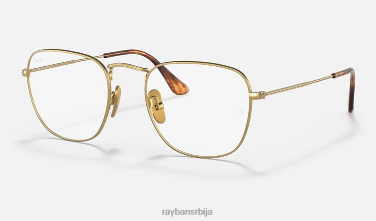 Ray-Ban искрена титанијумска оптика P0HP2487 наочаре углачано злато мушкарци
