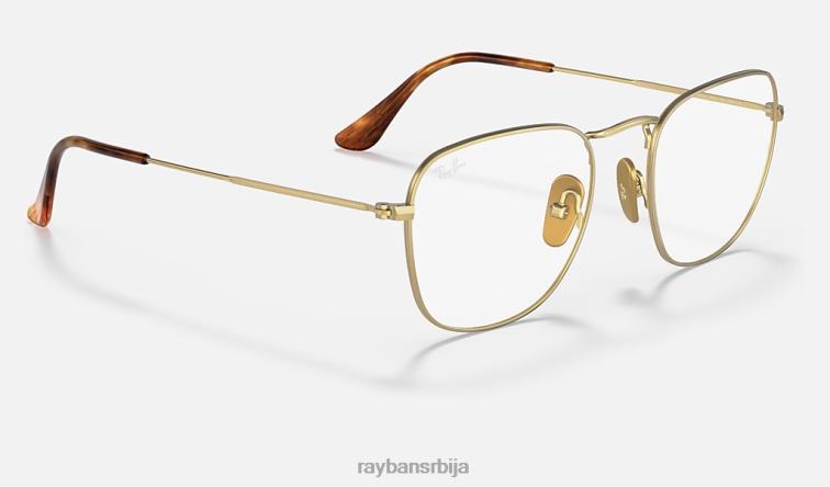 Ray-Ban искрена титанијумска оптика P0HP2487 наочаре углачано злато мушкарци