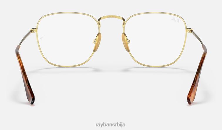 Ray-Ban искрена титанијумска оптика P0HP2487 наочаре углачано злато мушкарци
