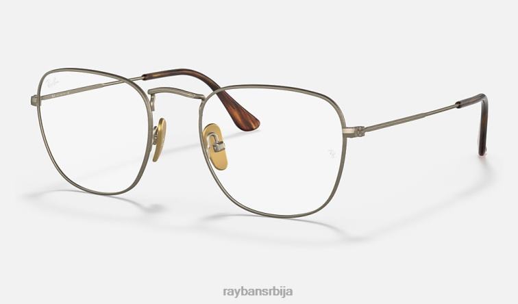 Ray-Ban искрена титанијумска оптика P0HP2489 наочаре углачано злато мушкарци