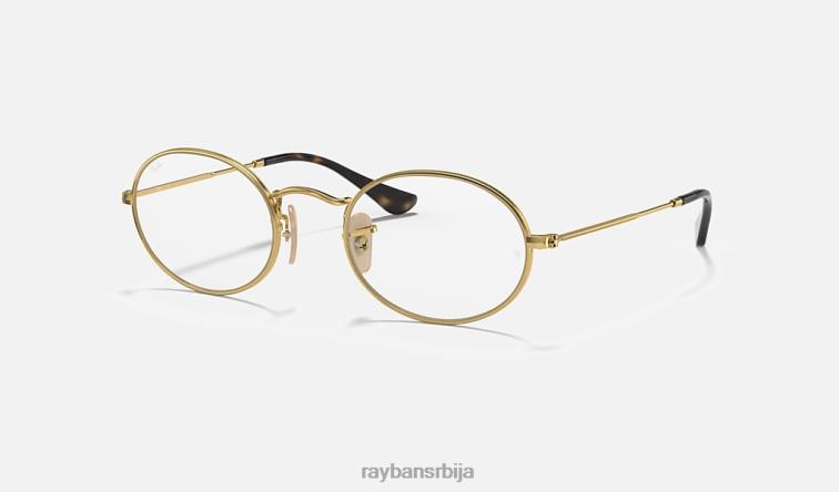 Ray-Ban овална оптика P0HP2504 наочаре углачано злато мушкарци