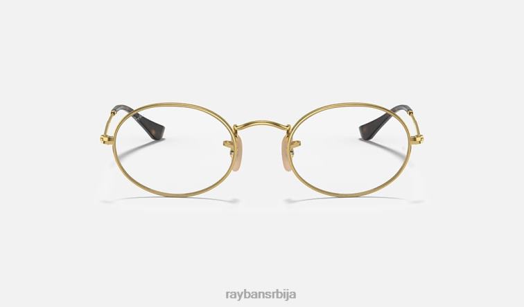 Ray-Ban овална оптика P0HP2504 наочаре углачано злато мушкарци