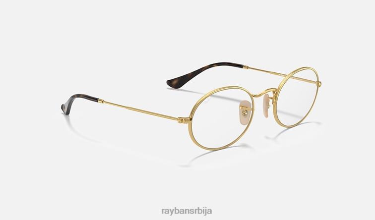 Ray-Ban овална оптика P0HP2504 наочаре углачано злато мушкарци