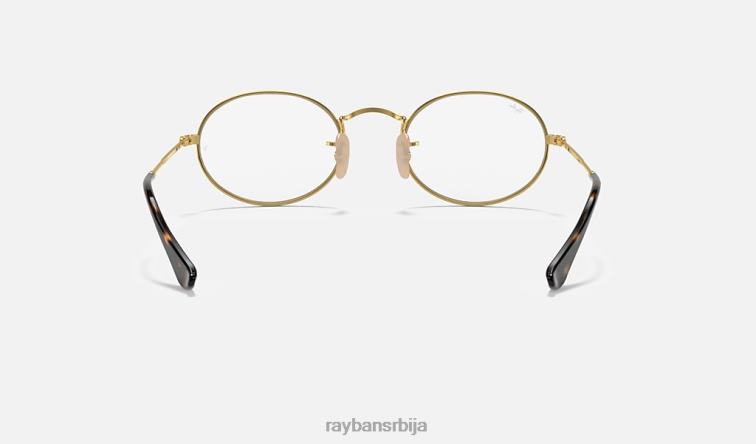 Ray-Ban овална оптика P0HP2504 наочаре углачано злато мушкарци