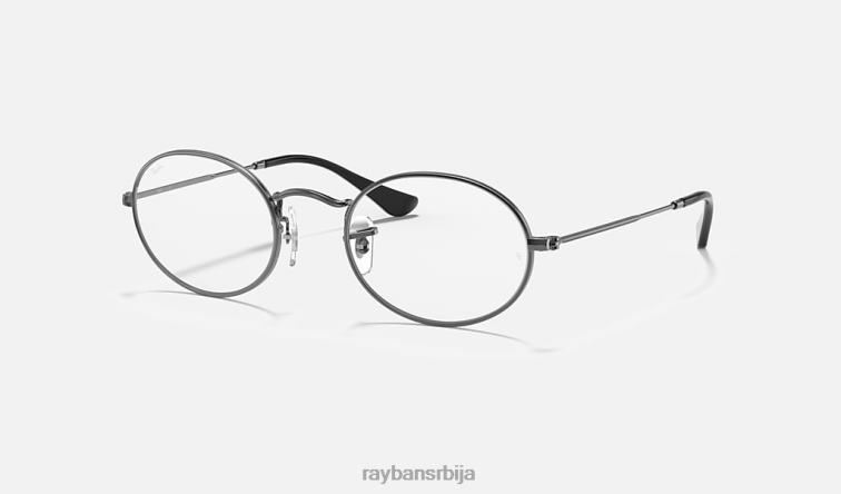 Ray-Ban овална оптика P0HP2505 наочаре углачан гунметал мушкарци